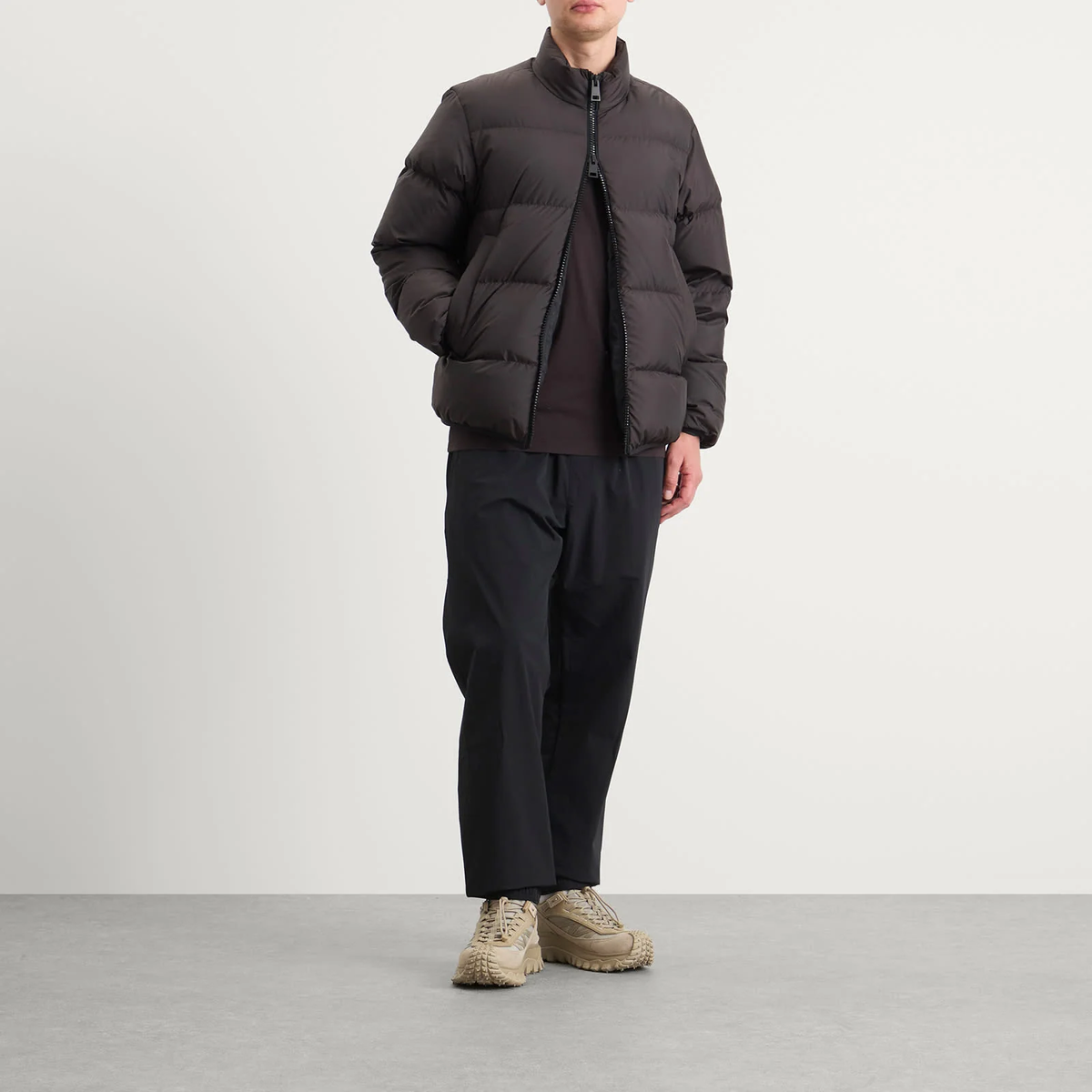Moncler Erterle Jacket Recycled Padded Coat Brown