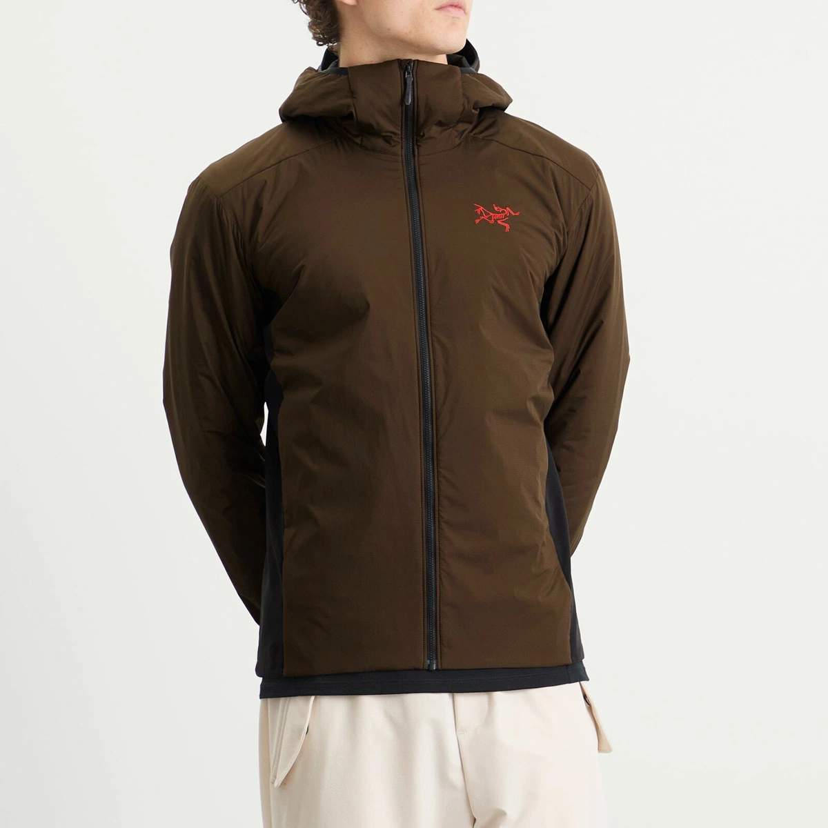 Arc'teryx Men's Atom Hooded Jacket in Carob/Black/Dynasty